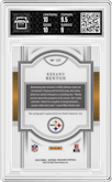 Keeanu Benton from the 2023 Panini National Treasures set featuring a Emerald  parallel graded by Arena Club and given an overall grade of 9.5.