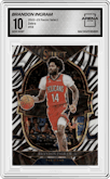 Brandon Ingram from the 2022-23 Panini Select set featuring a Zebra parallel graded by Arena Club and given an overall grade of 10.