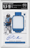 Derrick Brown from the 2020 Panini National Treasures set graded by Arena Club and given an overall grade of 9.5.