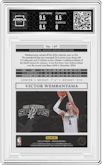 Victor Wembanyama from the 2023-24 Panini Noir set graded by Arena Club and given an overall grade of 8.5.