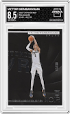 Victor Wembanyama from the 2023-24 Panini Noir set graded by Arena Club and given an overall grade of 8.5.