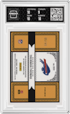 Thurman Thomas from the 2022 Panini One set featuring a Blue  parallel graded by Arena Club and given an overall grade of 9.5.