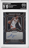 Jalen Green from the 2022-23 Panini Prizm  set graded by Arena Club and given an overall grade of 9.