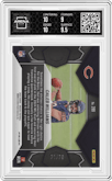 Caleb Williams from the 2024 Panini Mosaic set featuring a No Huddle Blue parallel graded by Arena Club and given an overall grade of 9.5.