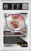 Jayden Daniels from the 2024 Panini Prizm set featuring a Lazer Prizm parallel graded by Arena Club and given an overall grade of 9.5.