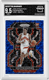 Scottie Barnes from the 2021-22 Panini Prizm  set featuring a Fast Break Blue parallel graded by Arena Club and given an overall grade of 9.5.