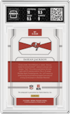 DeSean Jackson from the 2018 Panini National Treasures set graded by Arena Club and given an overall grade of 9.5.