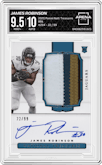 James Robinson from the 2020 Panini National Treasures set graded by Arena Club and given an overall grade of 9.5.