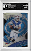 Josh Allen from the 2021 Panini Spectra set featuring a Die-Cut Neon Blue parallel graded by Arena Club and given an overall grade of 9.5.