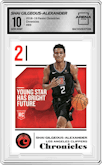 Shai Gilgeous-Alexander from the 2018-19 Panini Chronicles set graded by Arena Club and given an overall grade of 10.