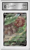 Greedent V from the 2021 Pokemon SWSH set graded by Arena Club and given an overall grade of 10.