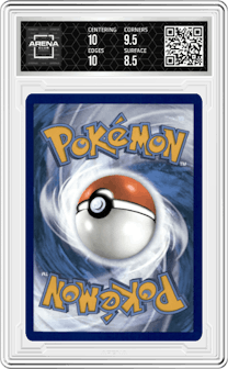 Pikachu from the 2023 Pokemon SWSH set graded by Arena Club and given an overall grade of 9.
