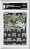 Spearow from the 2023 Pokemon SV JPN set featuring a Master Ball parallel graded by Arena Club and given an overall grade of 9.