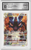 Lucario VStar from the 2023 Pokemon SWSH set featuring a Crown Zenith ETB parallel graded by Arena Club and given an overall grade of 10.