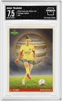 Ana Tejada from the 2025 Parkside NWSL Collection set graded by Arena Club and given an overall grade of 7.5.