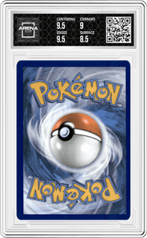Larvitar from the 2023 Pokemon SV set graded by Arena Club and given an overall grade of 9.