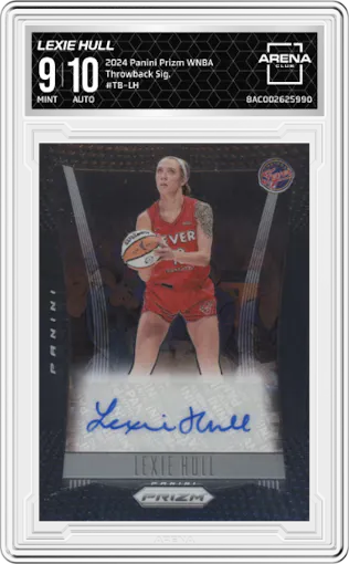 Lexie Hull from the 2024 Panini Prizm WNBA set graded by Arena Club and given an overall grade of 9.