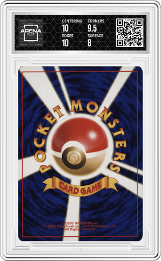 Flaaffy from the 2000 Pokemon Neo JPN set graded by Arena Club and given an overall grade of 8.5.