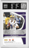 Joe Burrow from the 2020 Panini Chronicles Draft Picks  set featuring a Red parallel graded by Arena Club and given an overall grade of 9.5.