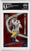 Joe Burrow from the 2020 Panini Chronicles Draft Picks  set featuring a Red parallel graded by Arena Club and given an overall grade of 9.5.