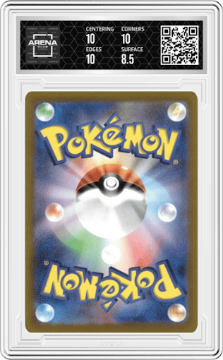 Charizard V from the 2022 Pokemon SWSH JPN set graded by Arena Club and given an overall grade of 9.