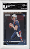 Drake Maye from the 2024 Panini Prizm set graded by Arena Club and given an overall grade of 9.5.