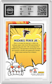 Michael Penix Jr. from the 2024 Donruss set graded by Arena Club and given an overall grade of 10.