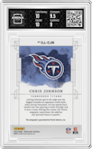 Chris Johnson from the 2024 Panini Impeccable set graded by Arena Club and given an overall grade of 9.5.