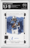 Chris Johnson from the 2024 Panini Impeccable set graded by Arena Club and given an overall grade of 9.5.