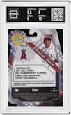 Christian Moore from the 2024 Bowman Draft set graded by Arena Club and given an overall grade of 8.5.