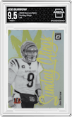 Joe Burrow from the 2024 Donruss Optic set graded by Arena Club and given an overall grade of 9.5.