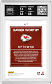 Xavier Worthy from the 2024 Donruss Optic set graded by Arena Club and given an overall grade of 9.