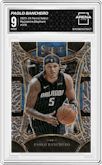 Paolo Banchero  from the 2023-24 Panini Select  set featuring a Elephant Prizm parallel graded by Arena Club and given an overall grade of 9.