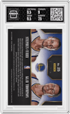 Stephen Curry/Klay Thompson from the 2014-15 Panini Select set graded by Arena Club and given an overall grade of 8.