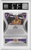 Kobe Bryant from the 2019-20 Panini Prizm set featuring a Red/White/Blue Prizm  parallel graded by Arena Club and given an overall grade of 9.5.