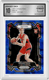 Gradey Dick from the 2023-24 Panini Prizm set featuring a Blue Ice parallel graded by Arena Club and given an overall grade of 10.