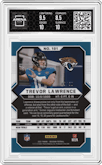 Trevor Lawrence from the 2021 Panini Obsidian set featuring a Electric Etch Green parallel graded by Arena Club and given an overall grade of 9.