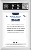 Shohei Ohtani from the 2024 Topps 50/50 set featuring a Chrome Blue parallel graded by Arena Club and given an overall grade of 9.5.