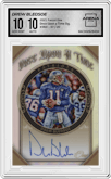Drew Bledsoe from the 2021 Panini One set graded by Arena Club and given an overall grade of 10.