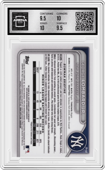 George Lombard Jr. from the 2024 Bowman set graded by Arena Club and given an overall grade of 10.