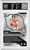 Bo Nix from the 2024 Panini Prizm set featuring a Lazer Prizm parallel graded by Arena Club and given an overall grade of 9.5.