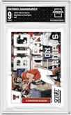 Patrick Mahomes II from the 2017 Panini Score set graded by Arena Club and given an overall grade of 9.
