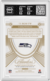 Tariq Woolen from the 2022 Panini Flawless set graded by Arena Club and given an overall grade of 9.5.