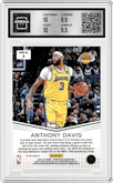 Anthony Davis from the 2023-24 Panini Prizm Deca set featuring a Gold Prizm parallel graded by Arena Club and given an overall grade of 10.