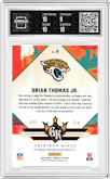 Brian Thomas Jr. from the 2024 Donruss set graded by Arena Club and given an overall grade of 9.5.