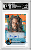 Brian Thomas Jr. from the 2024 Donruss set graded by Arena Club and given an overall grade of 9.5.