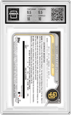 Kash Mayfield from the 2024 Bowman Draft set featuring a Rose Gold Lava Refractor parallel graded by Arena Club and given an overall grade of 10.