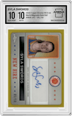 Syla Swords from the 2024 Topps Chrome McDonald's All-American set featuring a Gold Refractor parallel graded by Arena Club and given an overall grade of 10.