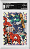 Josh Allen from the 2024 Panini Absolute set graded by Arena Club and given an overall grade of 9.