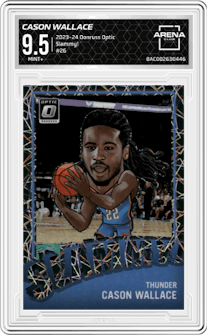 Cason Wallace from the 2023-24 Donruss Optic set graded by Arena Club and given an overall grade of 9.5.